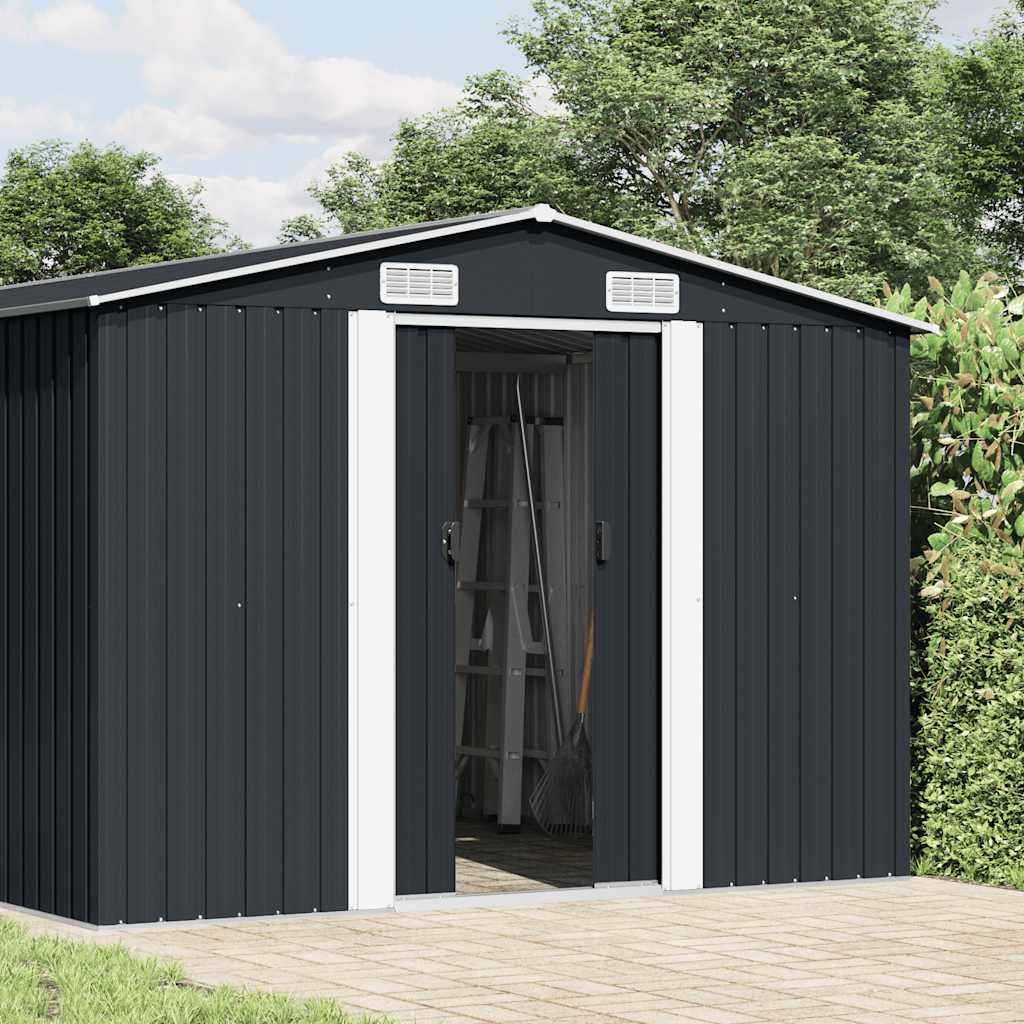 Garden Shed | Anthracite | Galvanised Steel | Large | Garden Shed