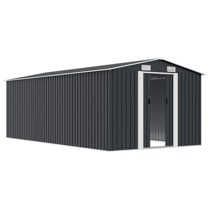 Garden Shed | Anthracite | Galvanised Steel | Large | Garden Shed