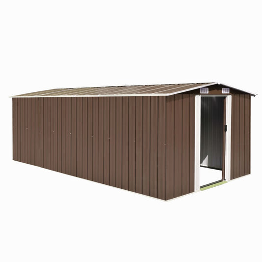 Garden Shed | Brown | Galvanised steel | Large | Durable | Garden Shed