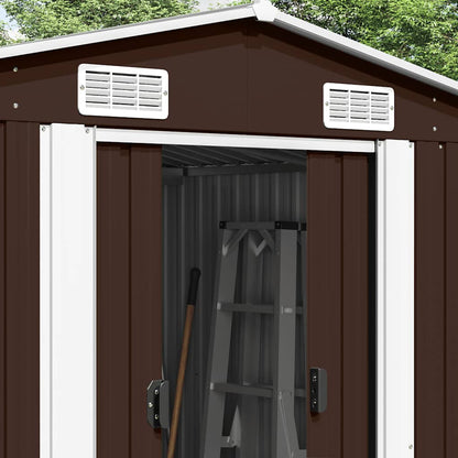 Garden Shed | Brown | Galvanised steel | Large | Durable | Garden Shed