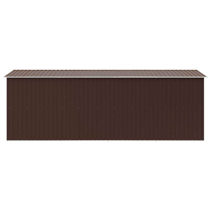 Garden Shed 257x489x181 cm Metal Brown