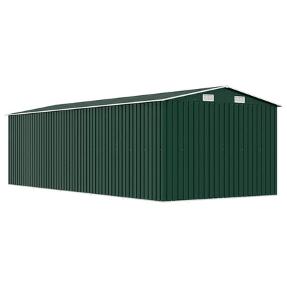 Garden Shed 257x580x181 cm Metal Green