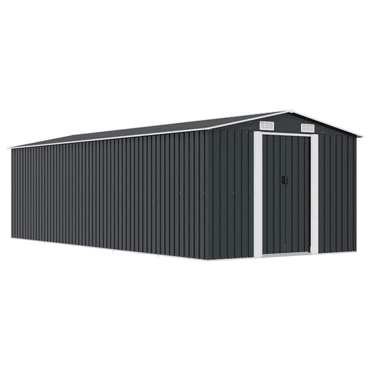 Garden Shed 257x580x181 cm Metal Anthracite
