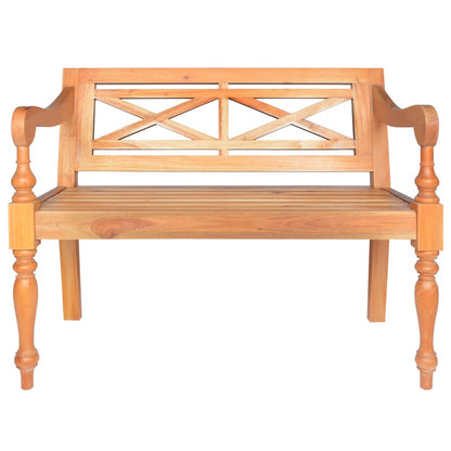 246967 vidaXL Batavia Bench 98 cm Solid Mahogany Wood Light Brown