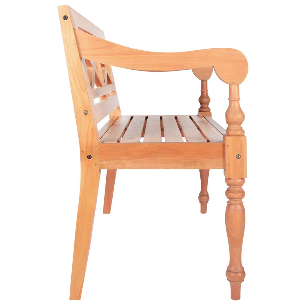 246967 vidaXL Batavia Bench 98 cm Solid Mahogany Wood Light Brown