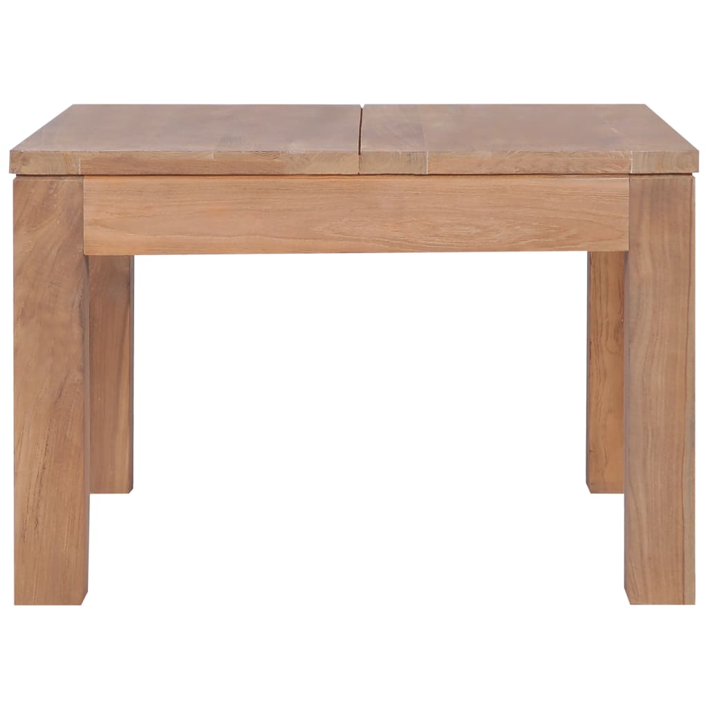 Coffee Table Solid Teak Wood with Natural Finish 60x60x40 cm
