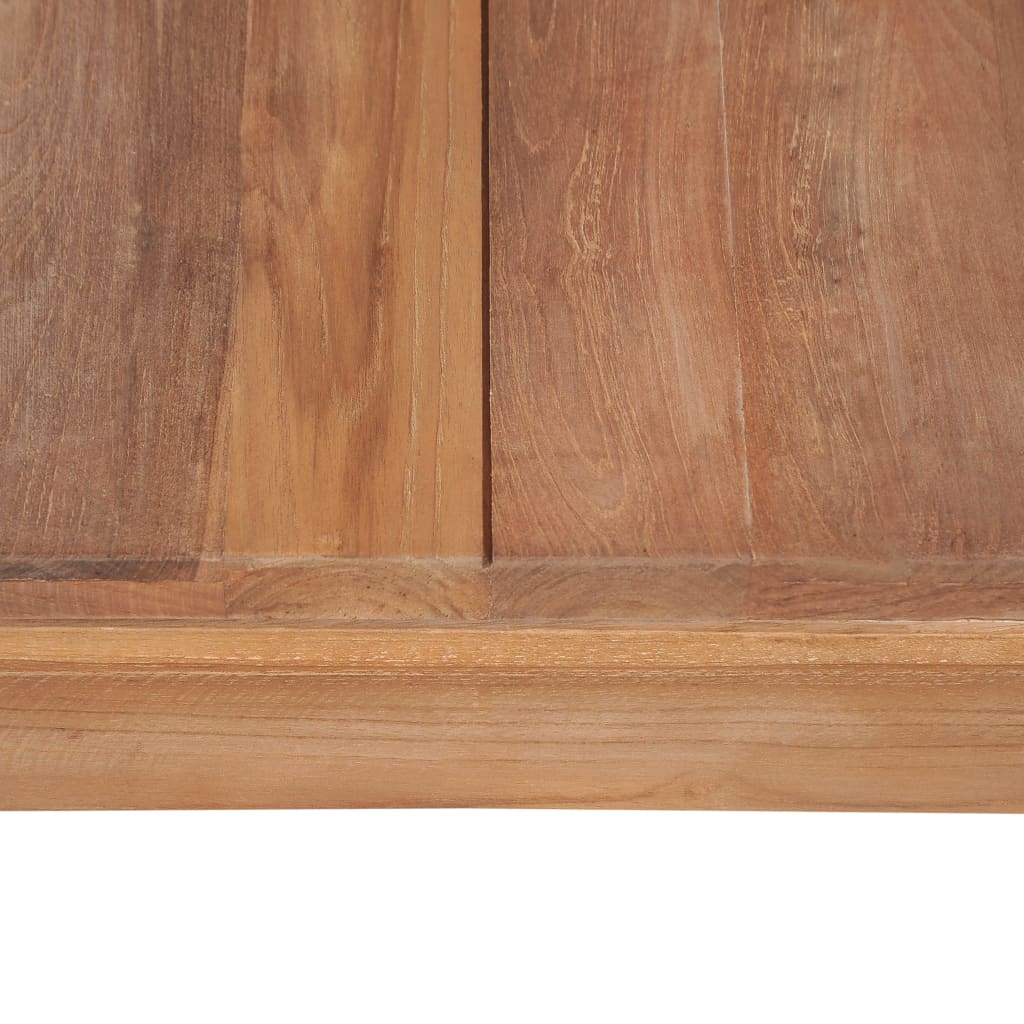 Coffee Table Solid Teak Wood with Natural Finish 60x60x40 cm