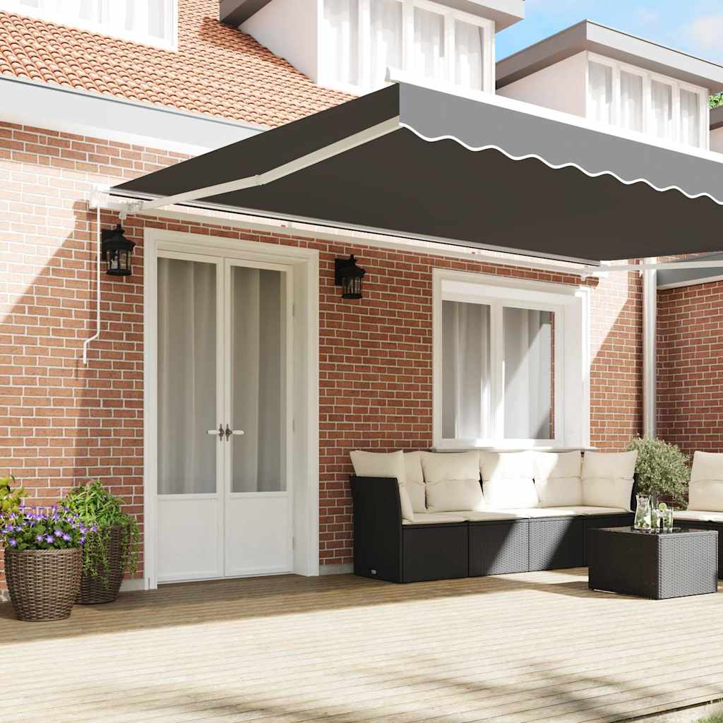 Awning Frame Manual White 500 x 300 cm Aluminium