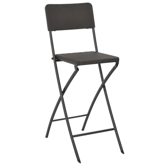 Bar Chair | Set of 2 | Brown | HDPE and powder-coated steel | Standard