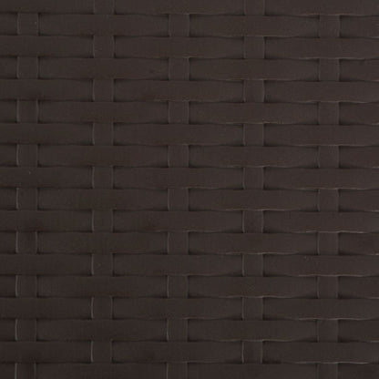 Folding Bar Chairs 2 pcs HDPE and Steel Brown Rattan Look