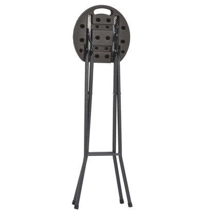 Bar Chair | Set of 2 | Brown | HDPE | Standard | Foldable | Bar Stool