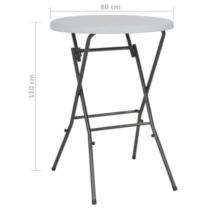 44560 vidaXL Folding Bar Table White 80x110 cm HDPE