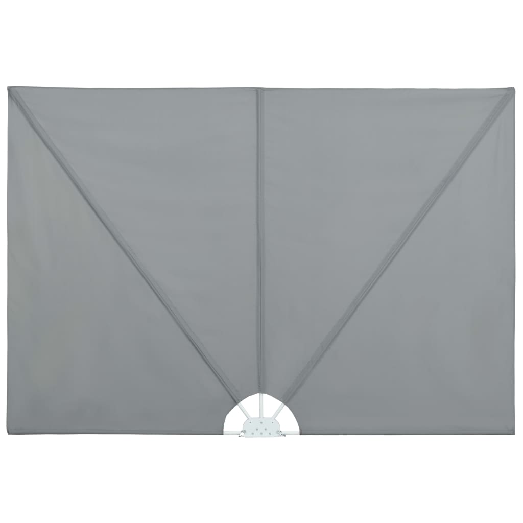 Collapsible Terrace Side Awning Grey 240x160 cm