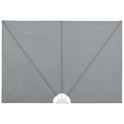 Collapsible Terrace Side Awning Grey 240x160 cm