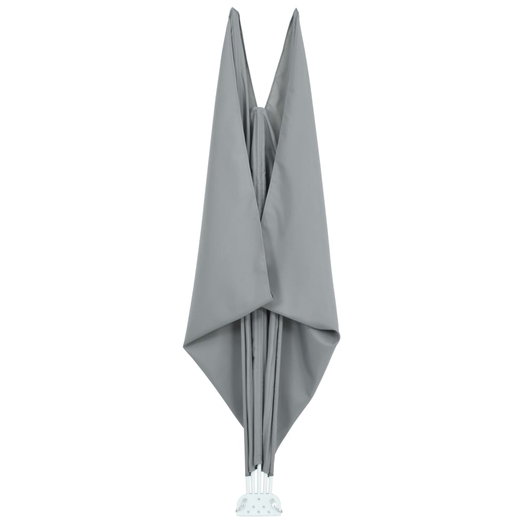 Collapsible Terrace Side Awning Grey 240x160 cm