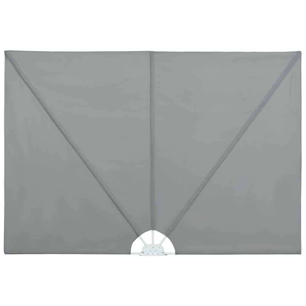 Collapsible Terrace Side Awning Grey 300x150 cm