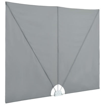 Collapsible Terrace Side Awning Grey 300x150 cm