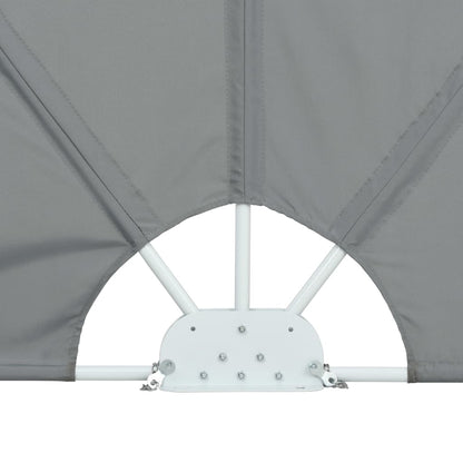 Collapsible Terrace Side Awning Grey 300x150 cm