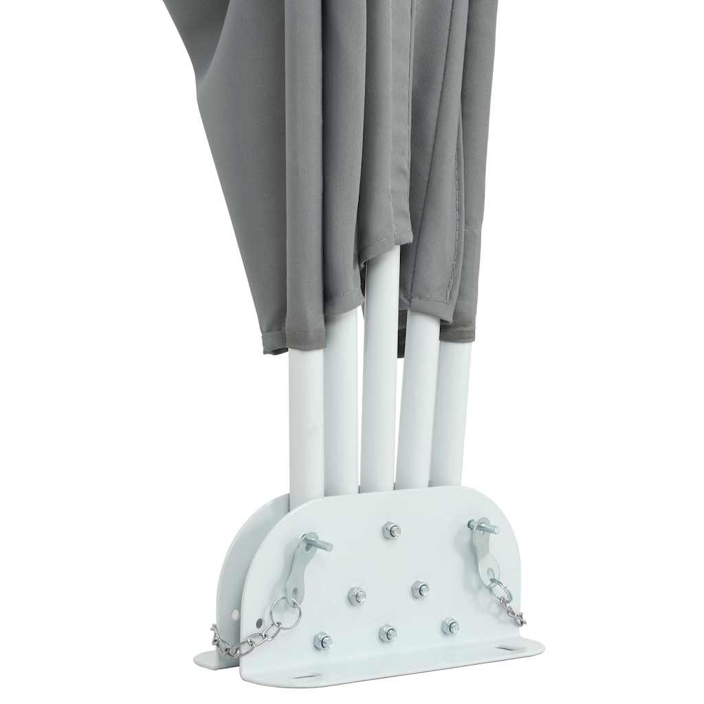 44565 vidaXL Collapsible Terrace Side Awning Grey 300x200 cm
