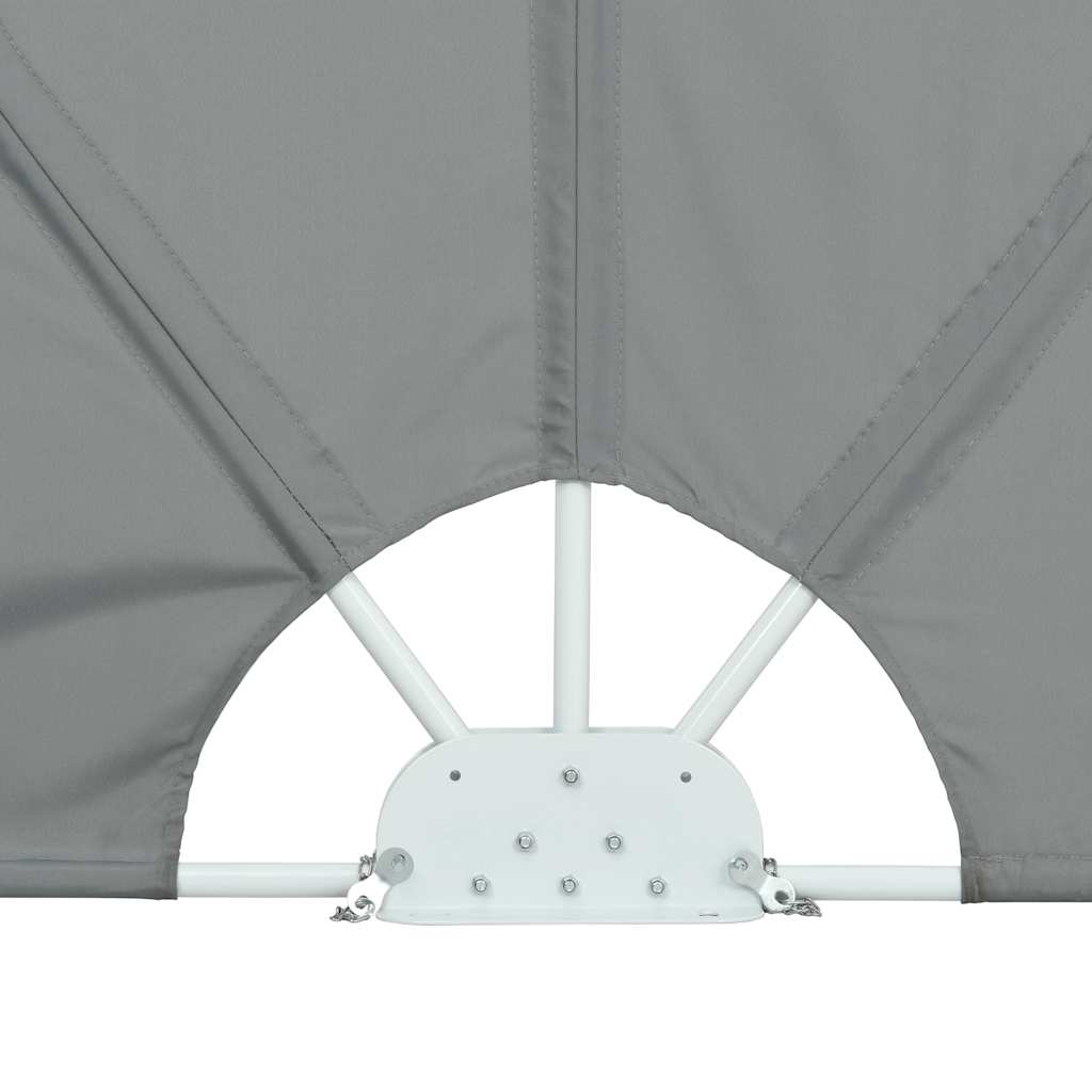 44565 vidaXL Collapsible Terrace Side Awning Grey 300x200 cm