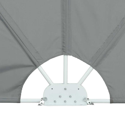 44565 vidaXL Collapsible Terrace Side Awning Grey 300x200 cm