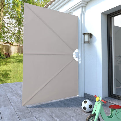 Collapsible Terrace Side Awning Cream 240x160 cm