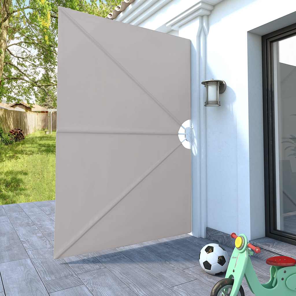 44567 vidaXL Collapsible Terrace Side Awning Cream 240x160 cm