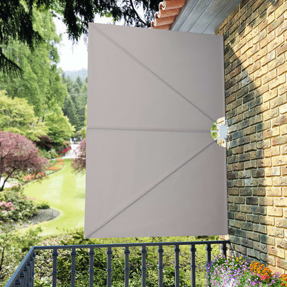 Collapsible Terrace Side Awning Cream 240x160 cm