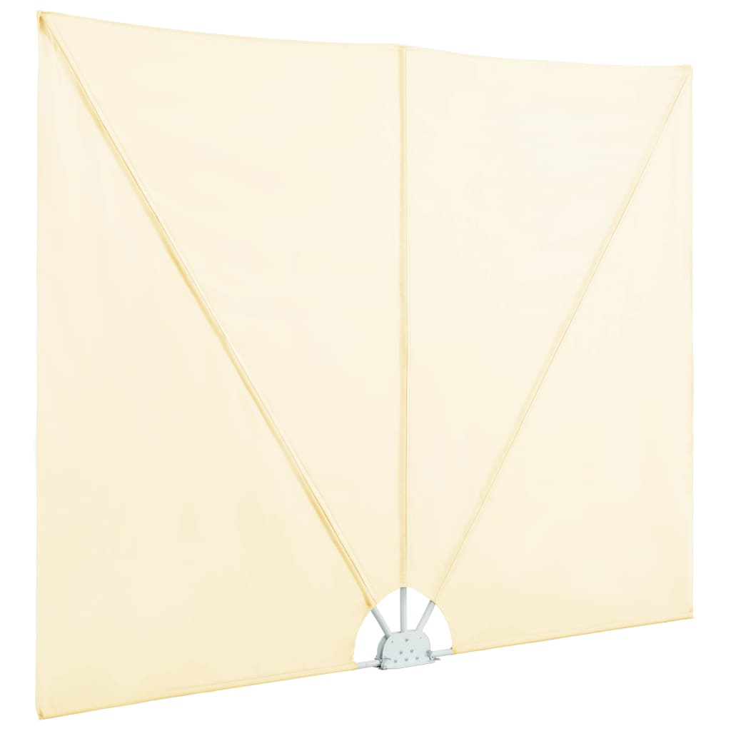 Collapsible Terrace Side Awning Cream 240x160 cm