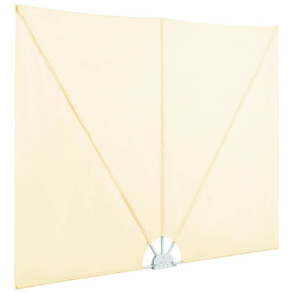 44567 vidaXL Collapsible Terrace Side Awning Cream 240x160 cm