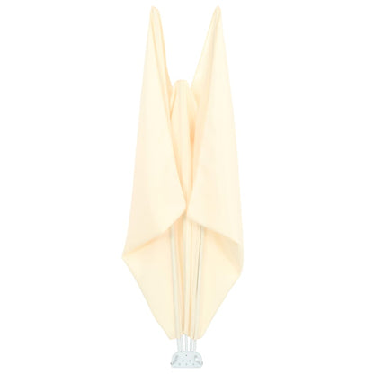 Collapsible Terrace Side Awning Cream 240x160 cm
