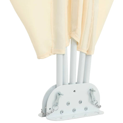 Collapsible Terrace Side Awning Cream 240x160 cm