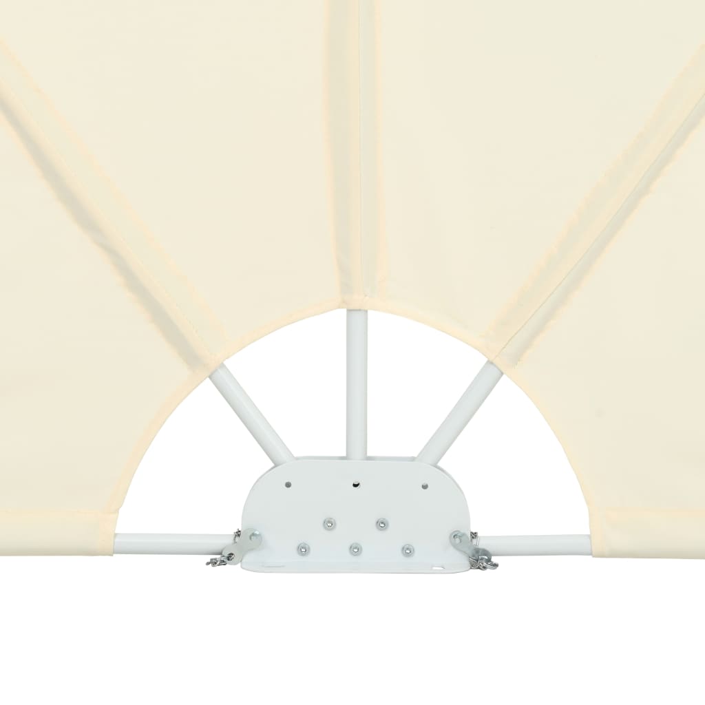 Collapsible Terrace Side Awning Cream 240x160 cm
