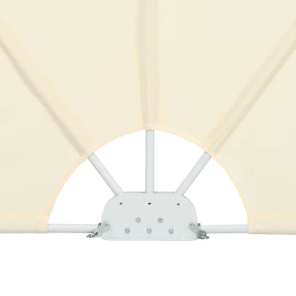 44567 vidaXL Collapsible Terrace Side Awning Cream 240x160 cm