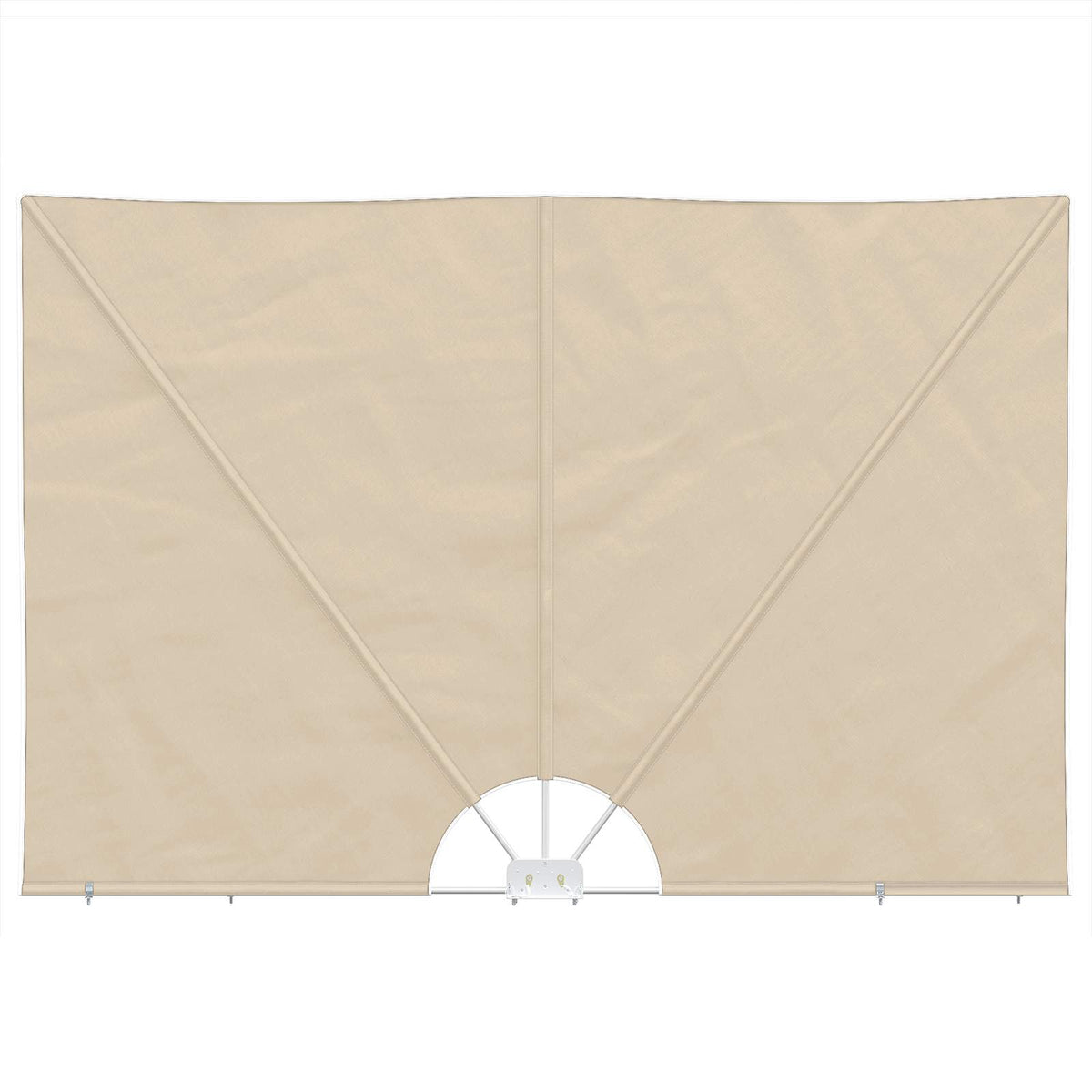 44567 vidaXL Collapsible Terrace Side Awning Cream 240x160 cm