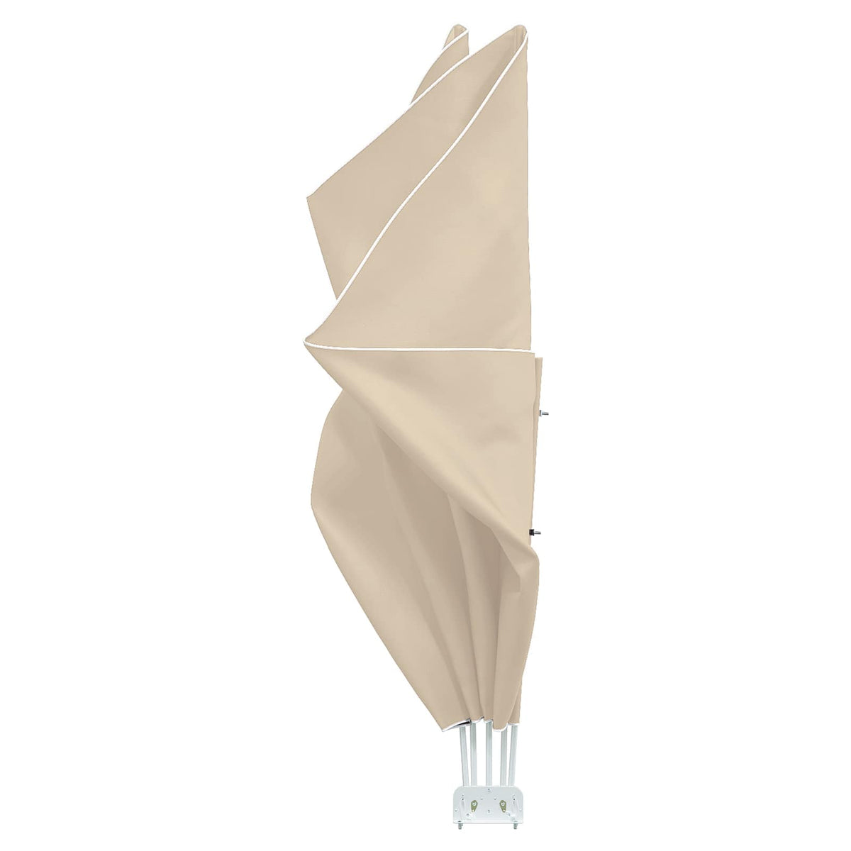 44567 vidaXL Collapsible Terrace Side Awning Cream 240x160 cm