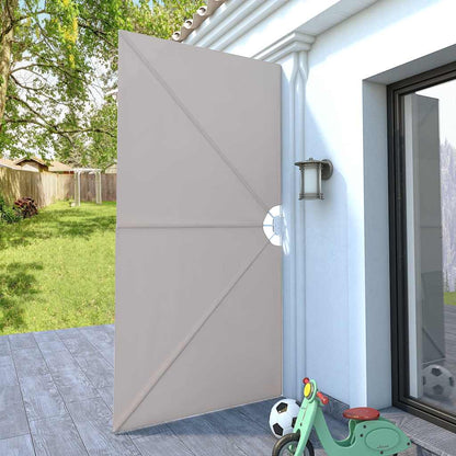 Collapsible Terrace Side Awning Cream 300x150 cm