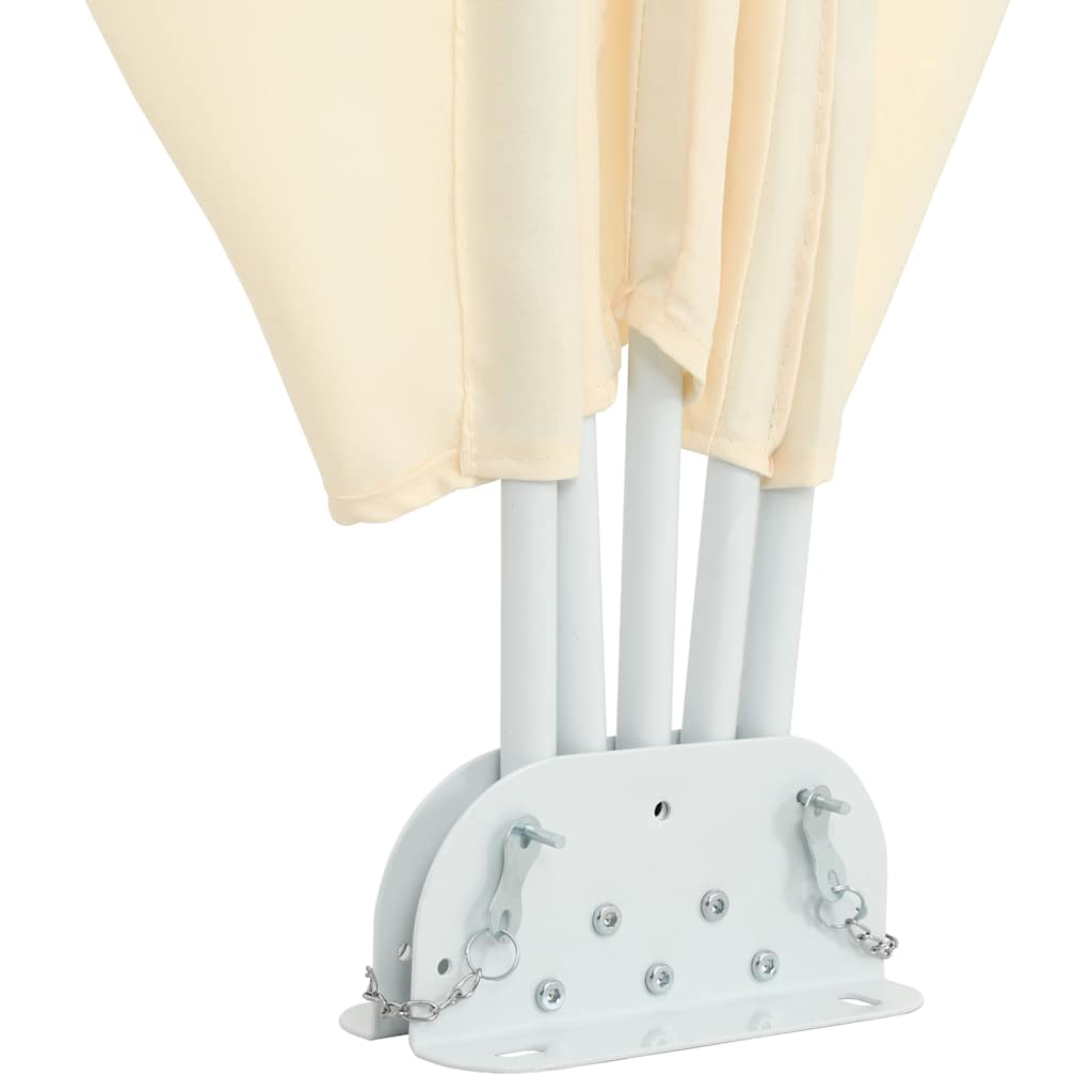 Collapsible Terrace Side Awning Cream 300x150 cm