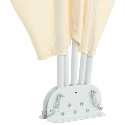 Collapsible Terrace Side Awning Cream 300x150 cm
