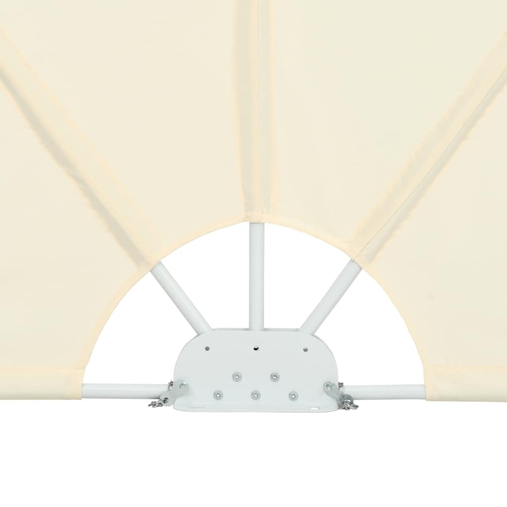 Collapsible Terrace Side Awning Cream 300x150 cm