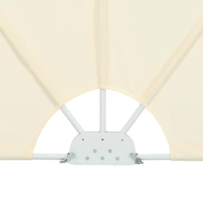Collapsible Terrace Side Awning Cream 300x150 cm