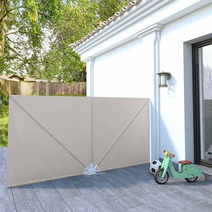 Collapsible Terrace Side Awning Cream 300x150 cm