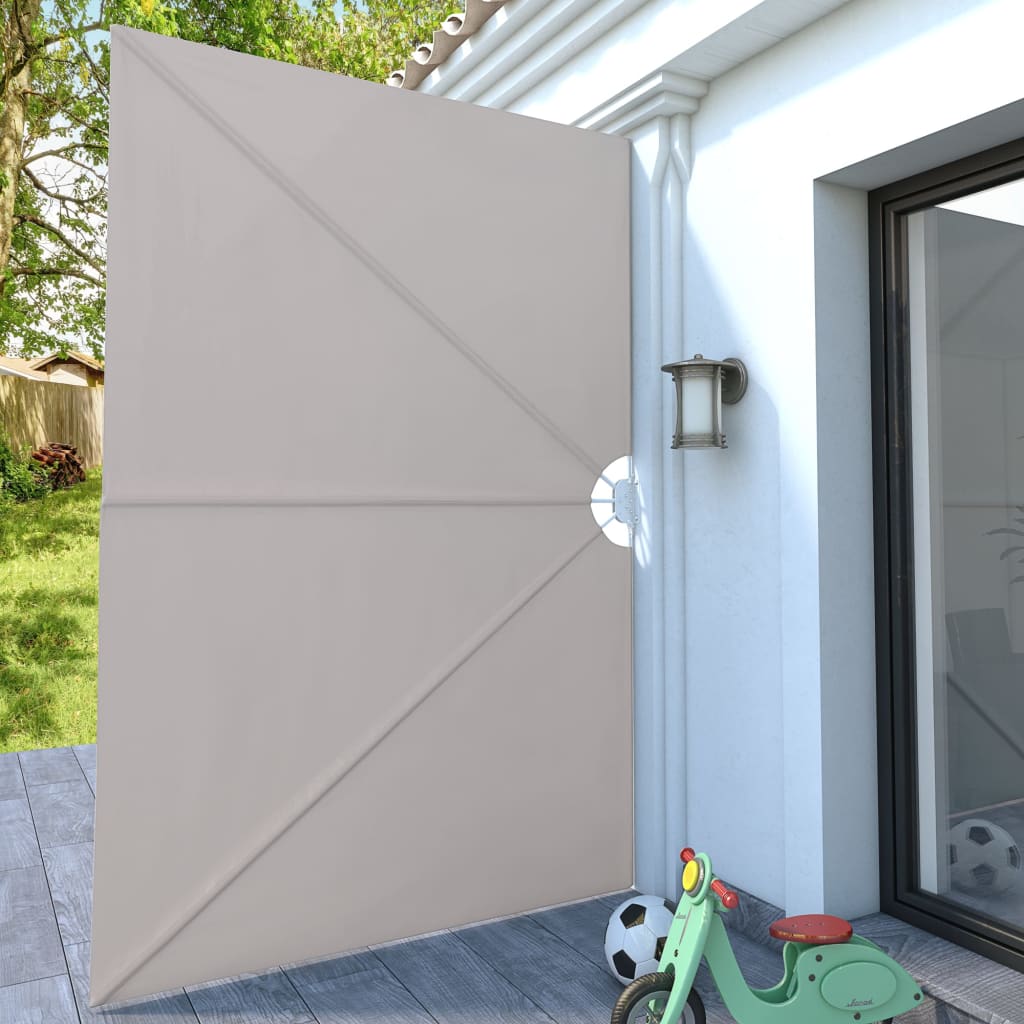 Collapsible Terrace Side Awning Cream 300x200 cm
