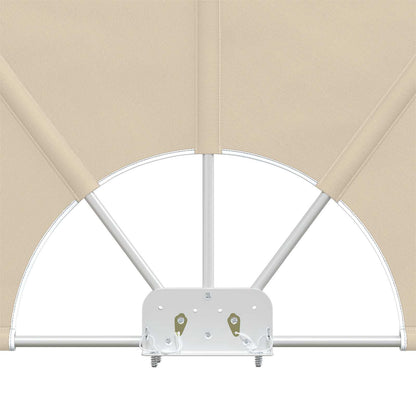 44570 vidaXL Collapsible Terrace Side Awning Cream 400x200 cm