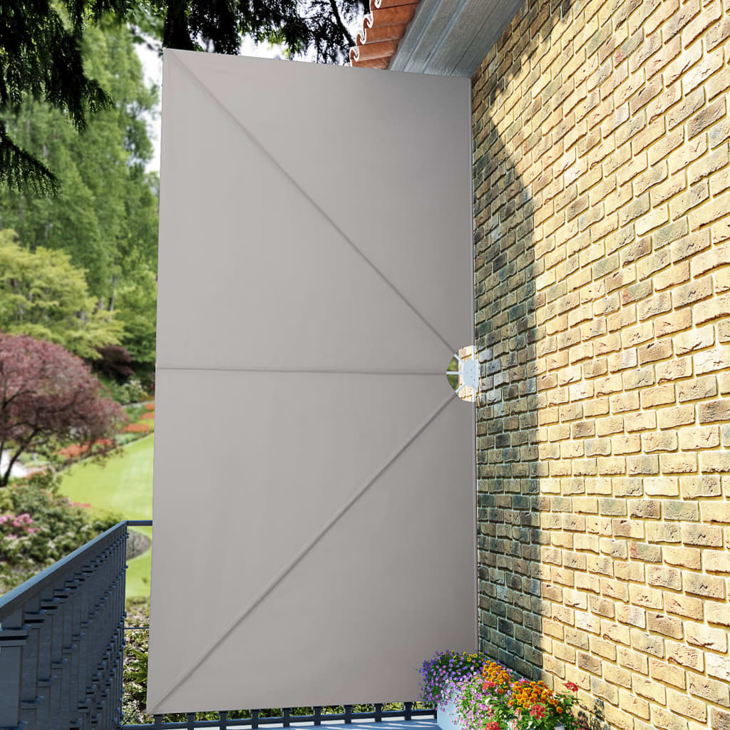 Collapsible Terrace Side Awning Cream 400x200 cm
