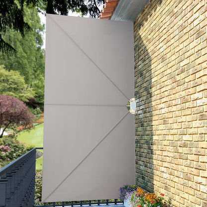 Collapsible Terrace Side Awning Cream 400x200 cm