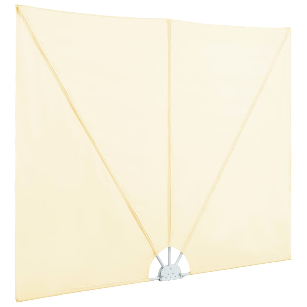 Collapsible Terrace Side Awning Cream 400x200 cm