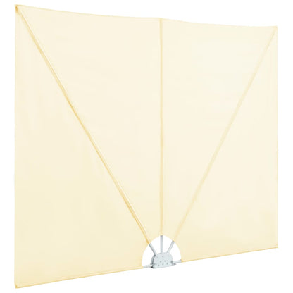 44570 vidaXL Collapsible Terrace Side Awning Cream 400x200 cm