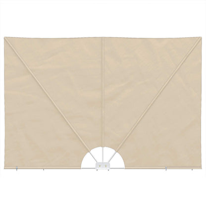 44570 vidaXL Collapsible Terrace Side Awning Cream 400x200 cm