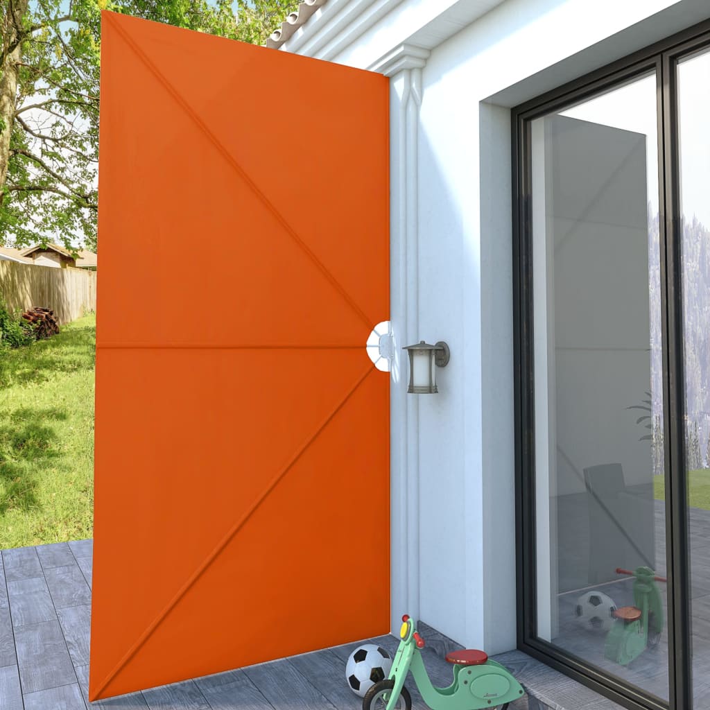 44574 vidaXL Collapsible Terrace Side Awning Terracotta 400x200 cm